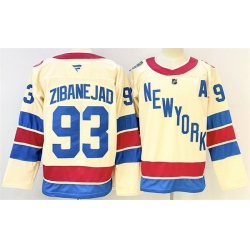 Men New York Rangers 93 Mika Zibanejad Beige 2025 26 Winter Classic With A Patch Stitched Hockey