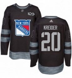 Mens Adidas New York Rangers 20 Chris Kreider Authentic Black 1917 2017 100th Anniversary NHL Jersey Mens Adidas New York Rangers 20 Chris Kreider Authentic Black 1917 2017 100th Anniversary NHL Jersey