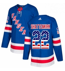 Mens Adidas New York Rangers 22 Kevin Shattenkirk Authentic Royal Blue USA Flag Fashion NHL Jersey Mens Adidas New York Rangers 22 Kevin Shattenkirk Authentic Royal Blue USA Flag Fashion NHL Jersey