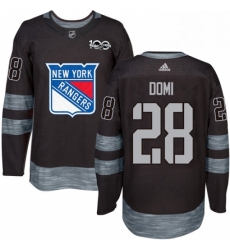 Mens Adidas New York Rangers 28 Tie Domi Authentic Black 1917 2017 100th Anniversary NHL Jersey Mens Adidas New York Rangers 28 Tie Domi Authentic Black 1917 2017 100th Anniversary NHL Jersey