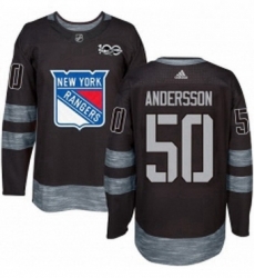 Mens Adidas New York Rangers 50 Lias Andersson Authentic Black 1917 2017 100th Anniversary NHL Jersey Mens Adidas New York Rangers 50 Lias Andersson Authentic Black 1917 2017 100th Anniversary NHL Jersey