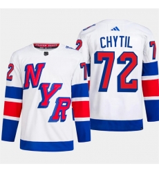 Men's New York Rangers #72 Filip Chytil White 2024 Stadium Series Stitched Jersey Men's New York Rangers #72 Filip Chytil White 2024 Stadium Series Stitched Jersey