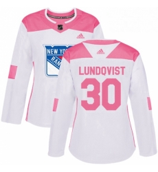 Womens Adidas New York Rangers 30 Henrik Lundqvist Authentic WhitePink Fashion NHL Jersey Womens Adidas New York Rangers 30 Henrik Lundqvist Authentic WhitePink Fashion NHL Jersey