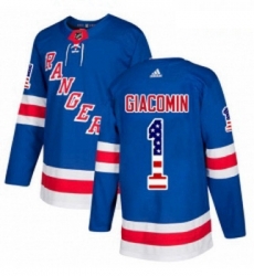 Youth Adidas New York Rangers 1 Eddie Giacomin Authentic Royal Blue USA Flag Fashion NHL Jersey Youth Adidas New York Rangers 1 Eddie Giacomin Authentic Royal Blue USA Flag Fashion NHL Jersey