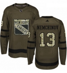 Youth Adidas New York Rangers 13 Sergei Nemchinov Authentic Green Salute to Service NHL Jersey Youth Adidas New York Rangers 13 Sergei Nemchinov Authentic Green Salute to Service NHL Jersey