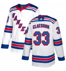 Youth Adidas New York Rangers 33 Fredrik Claesson Authentic White Away NHL Jersey Youth Adidas New York Rangers 33 Fredrik Claesson Authentic White Away NHL Jersey