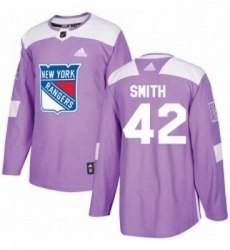 Youth Adidas New York Rangers 42 Brendan Smith Authentic Purple Fights Cancer Practice NHL Jersey Youth Adidas New York Rangers 42 Brendan Smith Authentic Purple Fights Cancer Practice NHL Jersey