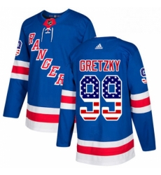 Youth Adidas New York Rangers 99 Wayne Gretzky Authentic Royal Blue USA Flag Fashion NHL Jersey Youth Adidas New York Rangers 99 Wayne Gretzky Authentic Royal Blue USA Flag Fashion NHL Jersey