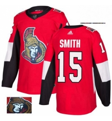 Mens Adidas Ottawa Senators 15 Zack Smith Authentic Red Fashion Gold NHL Jersey Mens Adidas Ottawa Senators 15 Zack Smith Authentic Red Fashion Gold NHL Jersey