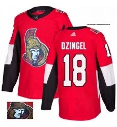 Mens Adidas Ottawa Senators 18 Ryan Dzingel Authentic Red Fashion Gold NHL Jersey Mens Adidas Ottawa Senators 18 Ryan Dzingel Authentic Red Fashion Gold NHL Jersey