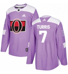 Mens Adidas Ottawa Senators 7 Kyle Turris Authentic Purple Fights Cancer Practice NHL Jersey Mens Adidas Ottawa Senators 7 Kyle Turris Authentic Purple Fights Cancer Practice NHL Jersey