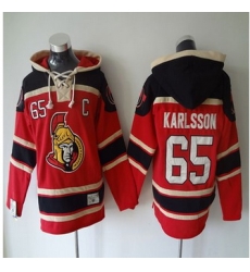 Ottawa Senators #65 Erik Karlsson Red Sawyer Hooded Sweatshirt Stitched NHL Ottawa Senators #65 Erik Karlsson Red Sawyer Hooded Sweatshirt Stitched NHL