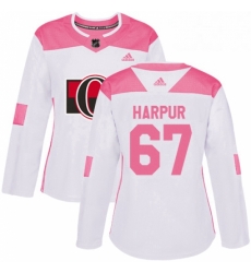 Womens Adidas Ottawa Senators 67 Ben Harpur Authentic WhitePink Fashion NHL Jersey Womens Adidas Ottawa Senators 67 Ben Harpur Authentic WhitePink Fashion NHL Jersey