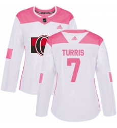 Womens Adidas Ottawa Senators 7 Kyle Turris Authentic WhitePink Fashion NHL Jersey Womens Adidas Ottawa Senators 7 Kyle Turris Authentic WhitePink Fashion NHL Jersey