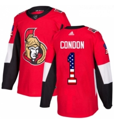 Youth Adidas Ottawa Senators 1 Mike Condon Authentic Red USA Flag Fashion NHL Jersey Youth Adidas Ottawa Senators 1 Mike Condon Authentic Red USA Flag Fashion NHL Jersey
