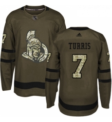 Youth Adidas Ottawa Senators 7 Kyle Turris Premier Green Salute to Service NHL Jersey Youth Adidas Ottawa Senators 7 Kyle Turris Premier Green Salute to Service NHL Jersey