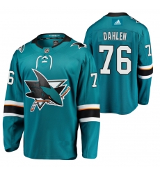 Adidas San Jose Sharks 76 Jonathan Dahlen Teal Home Authentic Stitched NHL Jersey Adidas San Jose Sharks 76 Jonathan Dahlen Teal Home Authentic Stitched NHL Jersey