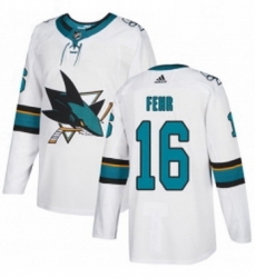 Mens Adidas San Jose Sharks 16 Eric Fehr Authentic White Away NHL Jerse Mens Adidas San Jose Sharks 16 Eric Fehr Authentic White Away NHL Jerse