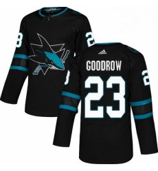 Mens Adidas San Jose Sharks 23 Barclay Goodrow Premier Black Alternate NHL Jersey Mens Adidas San Jose Sharks 23 Barclay Goodrow Premier Black Alternate NHL Jersey