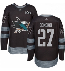 Mens Adidas San Jose Sharks 27 Joonas Donskoi Premier Black 1917 2017 100th Anniversary NHL Jersey Mens Adidas San Jose Sharks 27 Joonas Donskoi Premier Black 1917 2017 100th Anniversary NHL Jersey