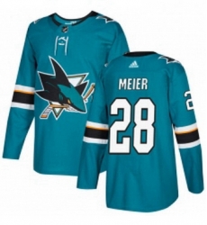 Mens Adidas San Jose Sharks 28 Timo Meier Premier Teal Green Home NHL Jersey Mens Adidas San Jose Sharks 28 Timo Meier Premier Teal Green Home NHL Jersey