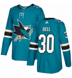 Mens Adidas San Jose Sharks 30 Aaron Dell Premier Teal Green Home NHL Jersey Mens Adidas San Jose Sharks 30 Aaron Dell Premier Teal Green Home NHL Jersey