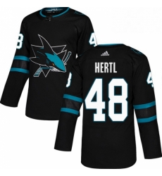 Mens Adidas San Jose Sharks 48 Tomas Hertl Premier Black Alternate NHL Jersey Mens Adidas San Jose Sharks 48 Tomas Hertl Premier Black Alternate NHL Jersey