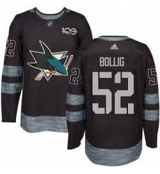 Mens Adidas San Jose Sharks 52 Brandon Bollig Premier Black 1917 2017 100th Anniversary NHL Jersey Mens Adidas San Jose Sharks 52 Brandon Bollig Premier Black 1917 2017 100th Anniversary NHL Jersey