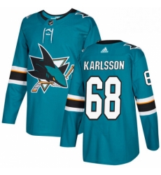 Mens Adidas San Jose Sharks 68 Melker Karlsson Premier Teal Green Home NHL Jersey Mens Adidas San Jose Sharks 68 Melker Karlsson Premier Teal Green Home NHL Jersey