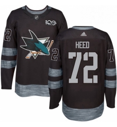 Mens Adidas San Jose Sharks 72 Tim Heed Premier Black 1917 2017 100th Anniversary NHL Jersey Mens Adidas San Jose Sharks 72 Tim Heed Premier Black 1917 2017 100th Anniversary NHL Jersey