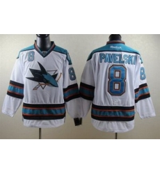 San Jose Sharks #8 Joe Pavelski white Jersey San Jose Sharks #8 Joe Pavelski white Jersey