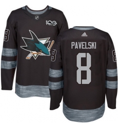 Sharks #8 Joe Pavelski Black 1917 2017 100th Anniversary Stitched NHL Jersey Sharks #8 Joe Pavelski Black 1917 2017 100th Anniversary Stitched NHL Jersey