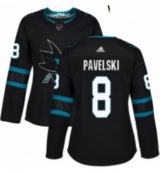 Womens Adidas San Jose Sharks 8 Joe Pavelski Premier Black Alternate NHL Jersey Womens Adidas San Jose Sharks 8 Joe Pavelski Premier Black Alternate NHL Jersey