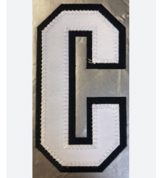 SAN JOSE SHARKS White CAPTAIN C Patch Biaog SAN JOSE SHARKS White CAPTAIN C Patch Biaog