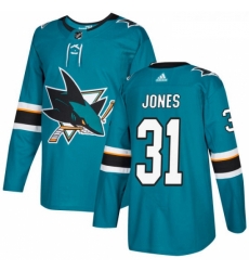 Youth Adidas San Jose Sharks 31 Martin Jones Premier Teal Green Home NHL Jersey Youth Adidas San Jose Sharks 31 Martin Jones Premier Teal Green Home NHL Jersey