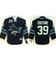 Youth San Jose Sharks #39 Logan Couture Black Stitched NHL Jersey Youth San Jose Sharks #39 Logan Couture Black Stitched NHL Jersey