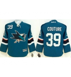 Youth San Jose Sharks #39 Logan Couture Green Stitched NHL Jersey Youth San Jose Sharks #39 Logan Couture Green Stitched NHL Jersey