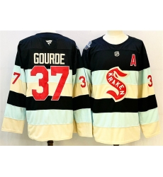 Men Seattle Kraken 37 Yanni Gourde Deep Sea Blue Winter Classic With A Patch Stitched Hockey Jersey