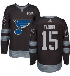 Blues #15 Robby Fabbri Black 1917 2017 100th Anniversary Stitched NHL Jersey Blues #15 Robby Fabbri Black 1917 2017 100th Anniversary Stitched NHL Jersey