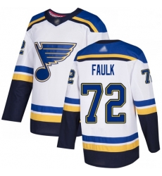 Blues 72 Justin Faulk White Road Authentic Stitched Hockey Jersey Blues 72 Justin Faulk White Road Authentic Stitched Hockey Jersey
