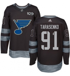 Blues #91 Vladimir Tarasenko Black 1917 2017 100th Anniversary Stitched NHL Jersey Blues #91 Vladimir Tarasenko Black 1917 2017 100th Anniversary Stitched NHL Jersey