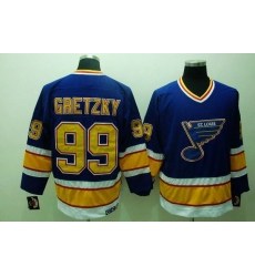Blues #99 Wayne Gretzky Stitched Blue CCM Throwback NHL Jersey Blues #99 Wayne Gretzky Stitched Blue CCM Throwback NHL Jersey