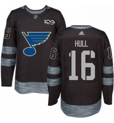 Mens Adidas St Louis Blues 16 Brett Hull Authentic Black 1917 2017 100th Anniversary NHL Jersey Mens Adidas St Louis Blues 16 Brett Hull Authentic Black 1917 2017 100th Anniversary NHL Jersey