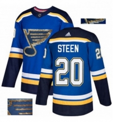 Mens Adidas St Louis Blues 20 Alexander Steen Authentic Royal Blue Fashion Gold NHL Jersey Mens Adidas St Louis Blues 20 Alexander Steen Authentic Royal Blue Fashion Gold NHL Jersey