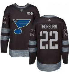 Mens Adidas St Louis Blues 22 Chris Thorburn Authentic Black 1917 2017 100th Anniversary NHL Jersey Mens Adidas St Louis Blues 22 Chris Thorburn Authentic Black 1917 2017 100th Anniversary NHL Jersey