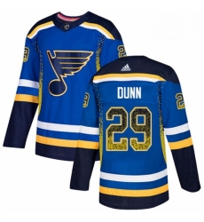 Mens Adidas St Louis Blues 29 Vince Dunn Authentic Blue Drift Fashion NHL Jersey Mens Adidas St Louis Blues 29 Vince Dunn Authentic Blue Drift Fashion NHL Jersey