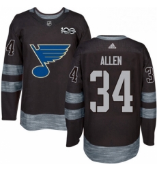 Mens Adidas St Louis Blues 34 Jake Allen Authentic Black 1917 2017 100th Anniversary NHL Jersey Mens Adidas St Louis Blues 34 Jake Allen Authentic Black 1917 2017 100th Anniversary NHL Jersey