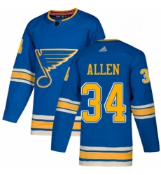 Mens Adidas St Louis Blues 34 Jake Allen Blue Alternate Authentic Stitched NHL Jersey Mens Adidas St Louis Blues 34 Jake Allen Blue Alternate Authentic Stitched NHL Jersey
