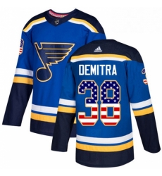 Mens Adidas St Louis Blues 38 Pavol Demitra Authentic Blue USA Flag Fashion NHL Jersey Mens Adidas St Louis Blues 38 Pavol Demitra Authentic Blue USA Flag Fashion NHL Jersey