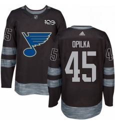 Mens Adidas St Louis Blues 45 Luke Opilka Authentic Black 1917 2017 100th Anniversary NHL Jersey Mens Adidas St Louis Blues 45 Luke Opilka Authentic Black 1917 2017 100th Anniversary NHL Jersey